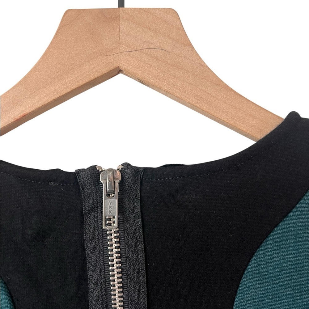 Torn by Ronny Kobo Shiran Long Sleeve Green Black Mini Dress Size S - Picture 10 of 13